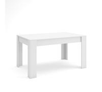 Mesa Comedor Skraut Home, Mesa Fija Cocina y Salón, 140x90x76cm, Para 6 comensales, Muebles Comedor, Estilo Moderno White - option b