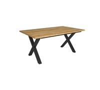 Skraut Home, Mesa Comedor, Mesa Fija Cocina y Salón, 167x90x74cm, Para 8 Comensales, Muebles Comedor, Estilo Industrial, Roble
