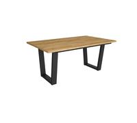 Skraut Home, Mesa Comedor, Mesa Fija Cocina y Salón, 167x90x74cm, Para 8 Comensales, Muebles Comedor, Estilo Industrial, Roble