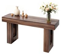 Mesa consola de 160 cm, escritorio de estilo rústico para colocar detrás del sofá, mesa rectangular de madera para la entrada, mesa estrecha y alargada para colocar junto al sofá, ideal para pasillos,