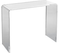 Mesa consola de acrílico, mesa auxiliar de acrílico transparente, mesa lateral de acrílico transparente de 96.34 x 38.1 x 74 cm, ideal para recibidores, salones, comedores