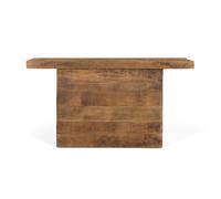 Mesa consola de madera de mango con base de pedestal