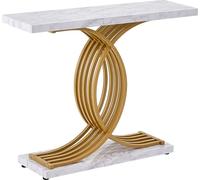 Mesa consola estrecha, ideal para sofá, entrada y sala de estar, de 99.5 cm de ancho