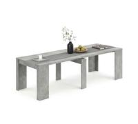 duehome - Mesa consola extensible 50-235x90 cm Denis Cement