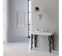Mesa consola extensible Karamay pequeña Premium 90x40/196 cm Estructura antracita