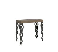 Mesa consola extensible Karamay Small Premium gris paloma 90x40/196 cm - Itamoby