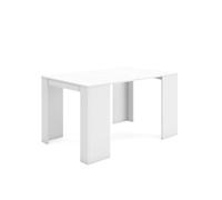 Mesa Consola Extensible, Mesa Comedor Plegable, 140, Para 6 Comensales, Comedor Y Cocina, Estilo Moderno, Blanco