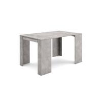 Mesa Consola Extensible, Mesa Comedor Plegable, 140, Para 6 Comensales, Comedor Y Cocina, Estilo Moderno, Cemento