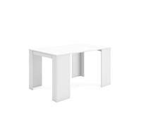 Skraut Home | Mesa Consola Extensible | Mesa Comedor Plegable | 140 | para 6 comensales | Comedor y Cocina | Estilo Moderno | Blanco