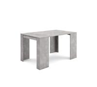 Skraut Home Mesa consola extensible – plegable para 6 comensales, estilo moderno, cemento – 140 cm