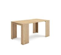 Mesa consola extensible | mesa comedor plegable | 160 | para 8 comensales | comedor y cocina | estilo moderno | roble