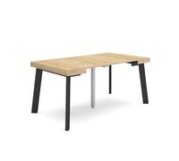Mesa consola extensible | mesa comedor plegable | 160 | para 8 comensales | patas de madera | estilo moderno | roble