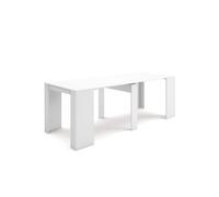 Mesa consola extensible | mesa comedor plegable | 220 | para 10 comensales | comedor y cocina | estilo moderno | blanco