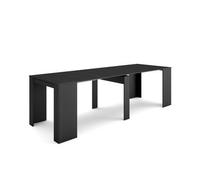Mesa Consola Extensible, Mesa Comedor Plegable, 260, Para 12 Comensales, Comedor Y Cocina, Estilo Moderno, Negro