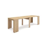 Mesa consola extensible | mesa comedor plegable | 260 | para 12 comensales | comedor y cocina | estilo moderno | roble