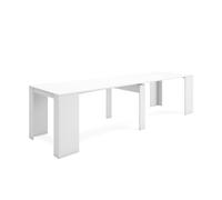 Mesa consola extensible | mesa comedor plegable | 300 | para 14 comensales | comedor y cocina | estilo moderno | blanco