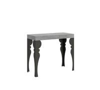 Mesa consola extensible pequeña Paxon 90x40/196 cm hormigón - Itamoby