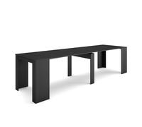 Mesa Consola Extensible Skraut Home, Mesa Auxiliar Comedor Plegable, 302x90x77cm, Para 14 comensales, Comedor y Cocina, Práctica y Discreta Black