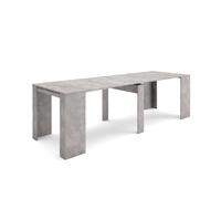 Mesa Consola Extensible Skraut Home, Mesa Auxiliar, S III, Práctica y Versátil, Estilo Moderno, 2 longitudes 58/222x90x77cm y 58/262x90x77cm CEMENT 260cm