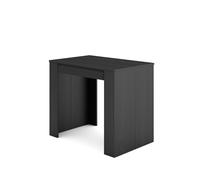 Mesa Consola Extensible Skraut Home, Mesa Auxiliar, S III, Práctica y Versátil, Estilo Moderno, 2 longitudes 58/222x90x77cm y 58/262x90x77cm BLACK 220cm