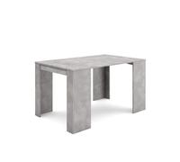 Skraut Home Mesa consola extensible – plegable para 6 comensales, estilo moderno, cemento – 140 cm
