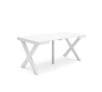 Mesa Consola Extensible Skraut Home, Mesa Auxiliar, Tapa, 58/160x90x73cm, Práctica y Versátil, Varios colores disponibles White