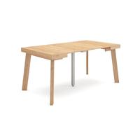 Mesa Consola Extensible Skraut Home, Mesa Auxiliar, Tapa, 58/160x90x73cm, Práctica y Versátil, Varios colores disponibles OAK