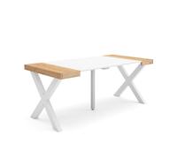 Mesa Consola Extensible Skraut Home, Mesa Auxiliar, Tapa, 58/180x90x73cm, Práctica y Versátil, Varios colores disponibles OAK/WHITE 180cm