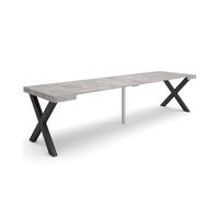 Skraut Home, Mesa Consola Extensible, Mesa Auxiliar, Tapa, 58/302x90cm, Práctica y Versátil, Varios colores disponibles Cemento