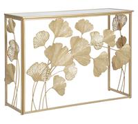 Mesa consola FURNLUX Ferro Gold, 108 cm / Color principal: Dorado / Dimensiones: 108 x 80 x 37 cm