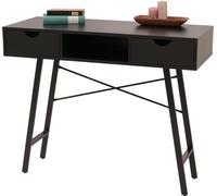 Mesa consola HWC-E92, mesa auxiliar de almacenamiento, estructura 3D, 100x40 cm, color