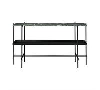 Mesa Consola TS Alt. 72 con 2 Estantes y Bandeja Negro/ Verde Guatemala