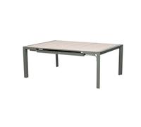 Mesa Cuadrada De Jardín Evasion, 10 Plazas, Extensible, Laurel Lino Beige - Hespéride