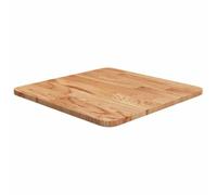 Mesa cuadrada genérica de madera maciza de roble marrón claro, 40 x 40 x 1,5 cm, bandeja barnizada lista para usar para mesa baja, bar o consola, diseño rústico