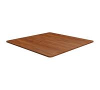 Mesa cuadrada genérica de madera maciza de roble marrón oscuro 80 x 80 x 1,5 cm, bandeja tratada lista para usar para mesa baja, bar, consola o estante, diseño rústico