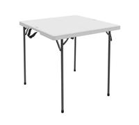 Mesa cuadrada plegable blanco 94x94x74 cm Lifetime