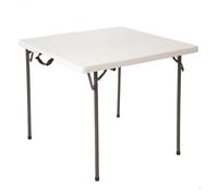 Lifetime Mesa cuadrada plegable Blanco 86x86x74 cm