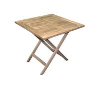 Mesa cuadrada plegable y desmontable Vulcano 80×80 cm en madera de teca