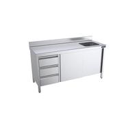 Mesa de 1400x600 con puertas, buc y cubeta derecha
