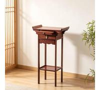 Mesa De Altar Budista De Bambú,Mesa De Oración Y Meditación,Estilo Oriental | Con Cajón Y Estante De Almacenamiento, Para Estatua De Buda, Incienso Y Ofrendas, Hogar Y Templo