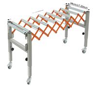 Mesa de apoyo, longitud ajustable, alta capacidad de carga, color plateado y naranja