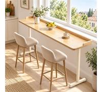 Mesa De Bar Alta, Mesa Bistro Industrial, Barra De Cocina con Madera | Estructura Metálica Firme, Tablero De Madera Y Formato Industrial Estable Para Cocina, Bar Y Comedor(70.8″/180cm)