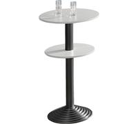Mesa de bar con pata de hierro fundido 2 tableros, distancia 30 cm