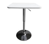 Mesa de bar cuadrada luke blanco/plata 57x57x88cm