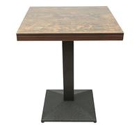 Mesa de bar cuadrada mesa de bistro, Mesa de Bar, Mesa Alta para Cocina con diseño Industrial, Mueble recibidor Minimalista, Mobiliario de Interior para bistró Estilo Vintage-60*60*75cm (reloj)