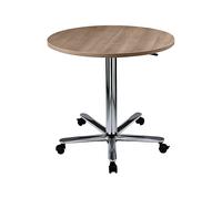 Mesa de bar, de altura regulable eurokraft pro, armazón cromado