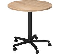Mesa de bar, de altura regulable eurokraft pro, armazón negro