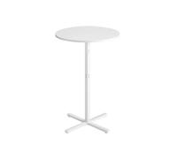 VASAGLE Mesa de Bar, Mesa de Comedor, Mesa Alta, Estructura de Metal, 60 x 60 x 104,5 cm, Fácil de Montar, con Base en Cruz, para 2-3 Personas, Moderna, Blanco Nieve LBT361W01