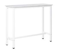 Mesa de Bar HOMCOM, Mesa Alta de Cocina, Mesa para Comer al Aplazarse. Estructura de acero de 120L x 40L x 100H cm, bandeja ma-Aspect