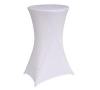Mesa De Bar Mesa De Fiesta Mesa Con Funda Ø 60cm Mesa Plegable + Funda Blanca